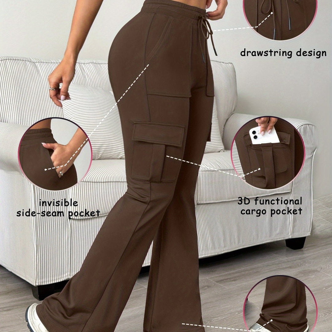 Women's Athletic Cargo Jogger Pants with Slim-Fit Ankle Design