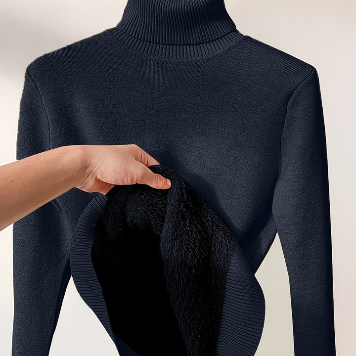 Women's High Neck Turtleneck Sweater Pullover Casual Wear