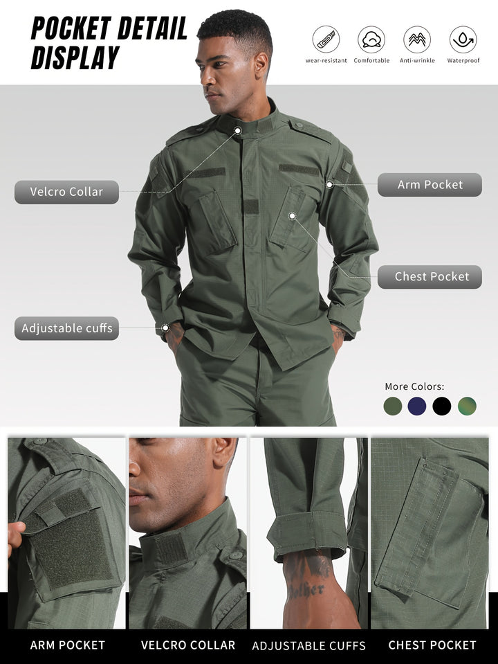 Men's Tactical Cargo Pants and Outdoor Jacket Set 2-Pack