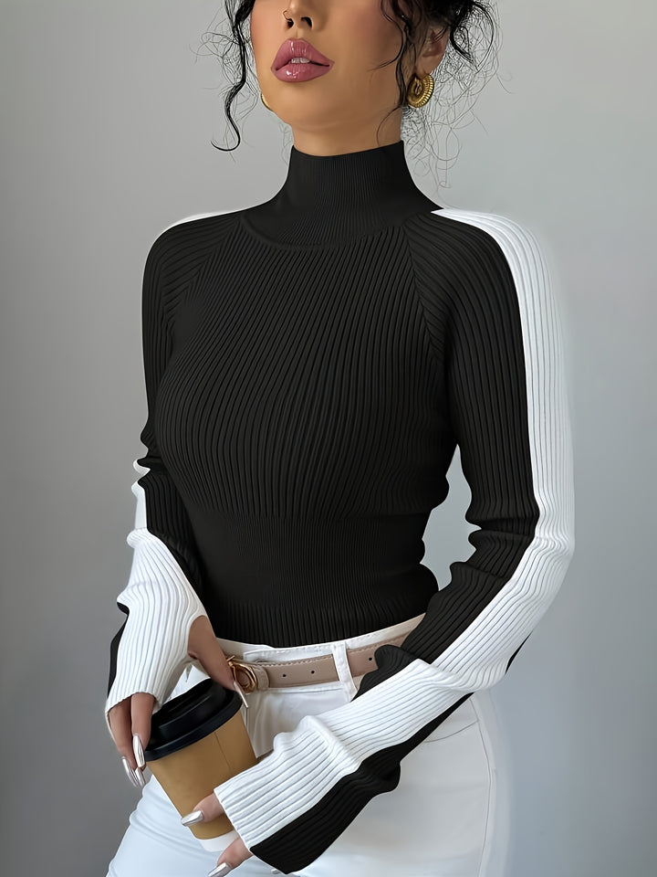 High Neck Turtleneck Layering Top for Fall Winter
