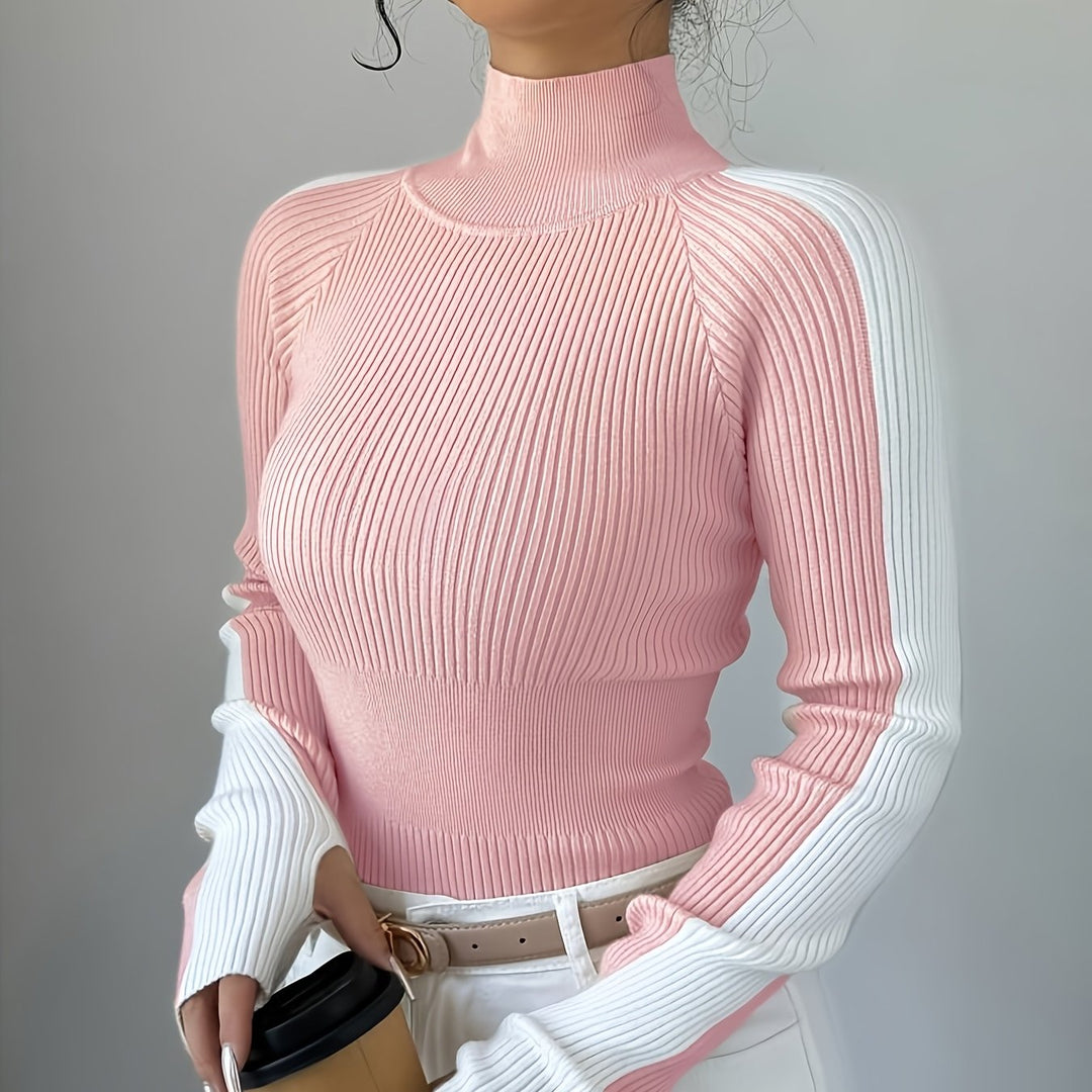 High Neck Turtleneck Layering Top for Fall Winter