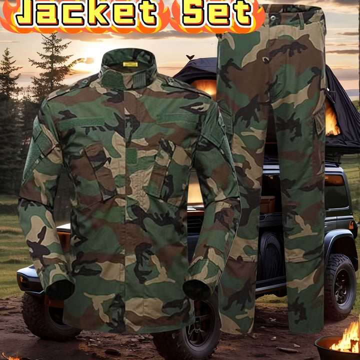 Men's Tactical Cargo Pants and Outdoor Jacket Set 2-Pack
