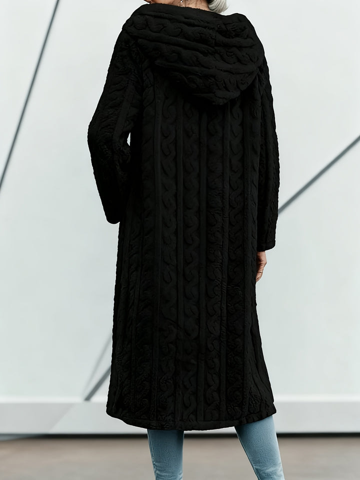 Elegant Women's Long Cardigan Stylish Outer Bathrobe Mid-Length Coat