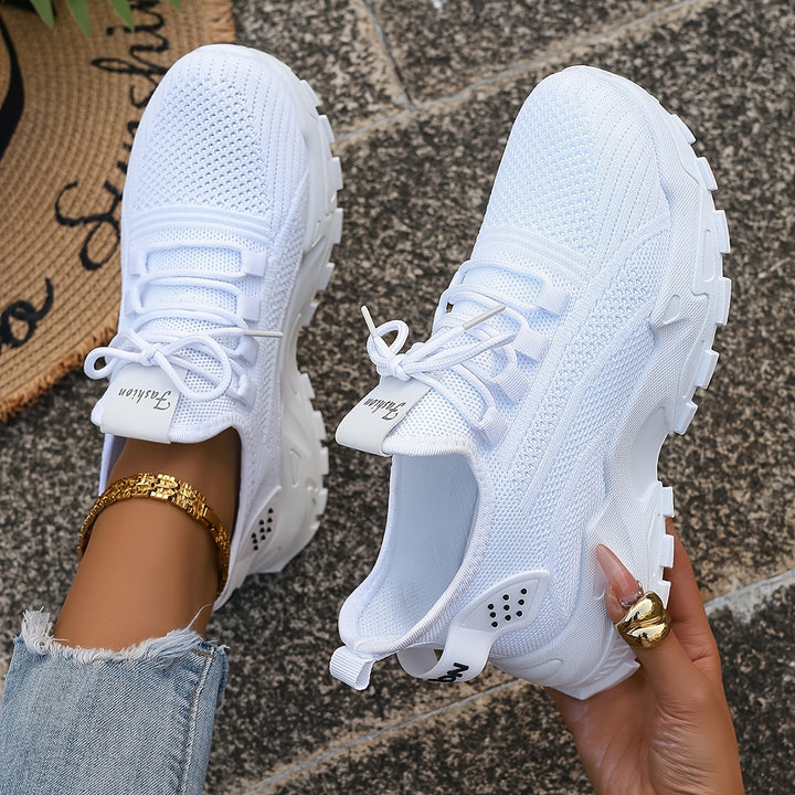 Women's Fashion Knit Sneakers Casual Lightweight Walking Shoes