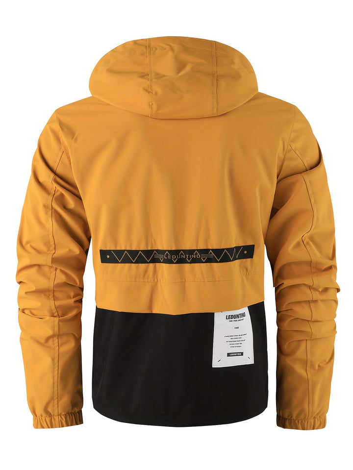 Men's Hooded Thin Jacket Outdoor Cargo Jacket Detachable Zipper Jacket