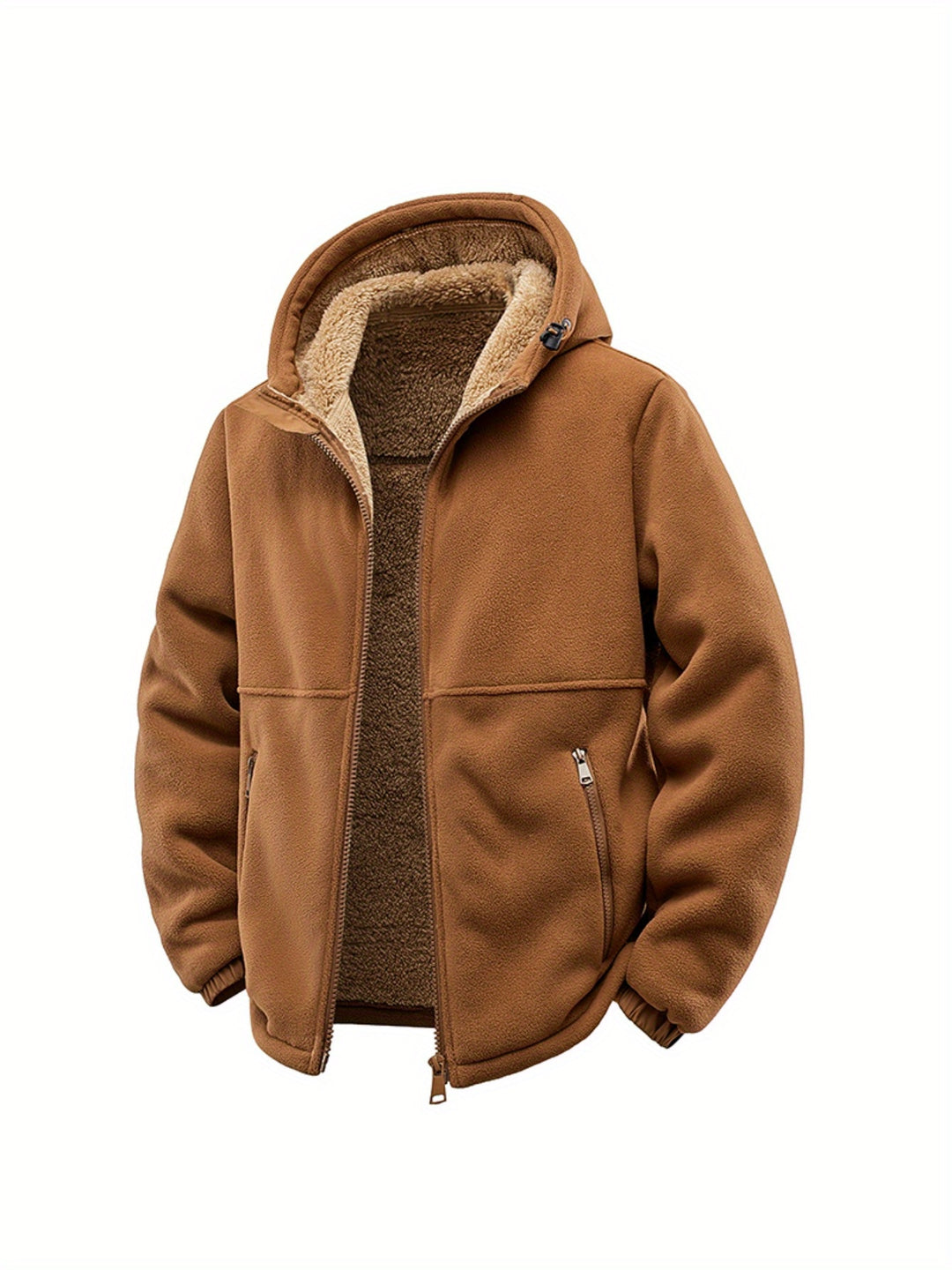 Men's Hooded Cardigan Jacket for Cold Weather