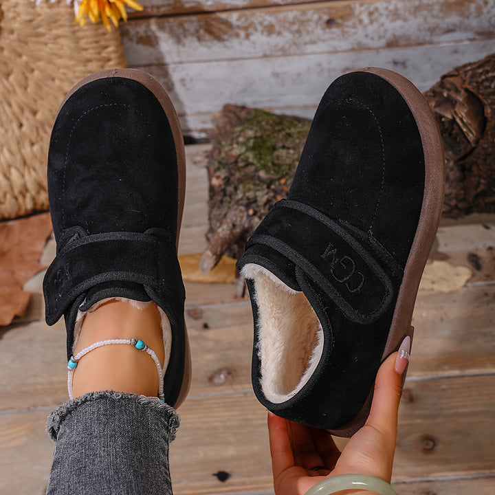 Women's Winter Ankle Boots Slip-On Flat Design Cold-Resistant Footwear
