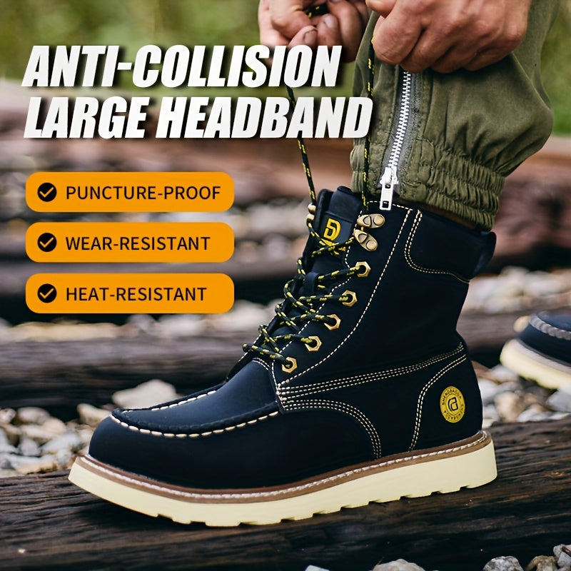 Men's Industrial Footwear Slip Resistant Steel Toe Safety Shoes
