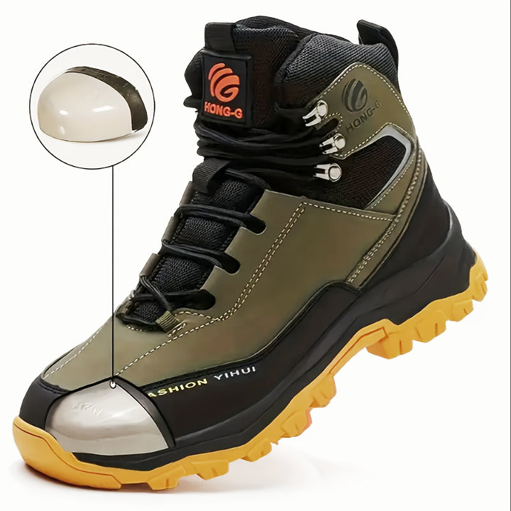 Men's Steel Toe Safety Shoes, Anti Smash Puncture Work Boots