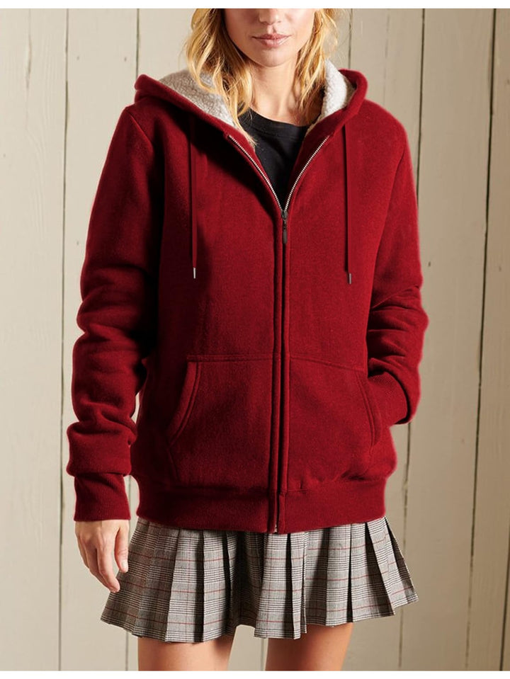 Women's Casual Full Zip Hoodie Sweatshirt Coat