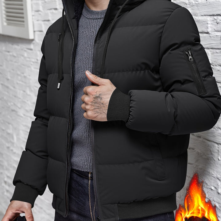 Hooded Winter Plush Jacket Thick Warm Casual Outdoor Zipper Jacket