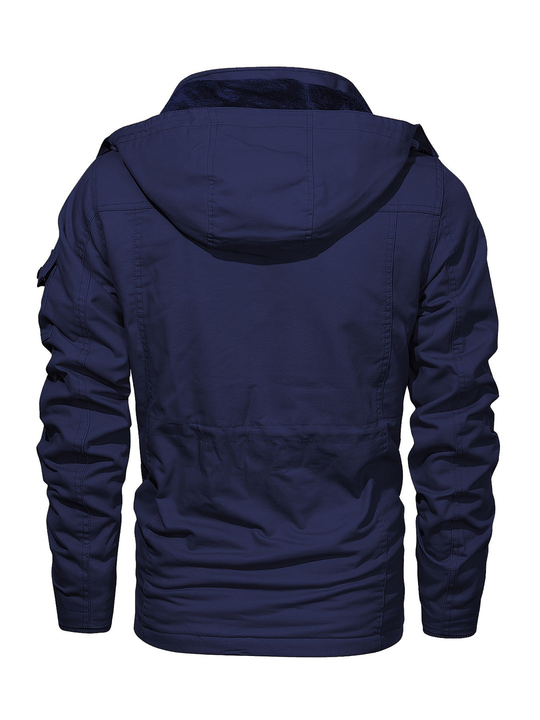 Men's Fleece Lined Work Jackets Cargo Coats with Hood