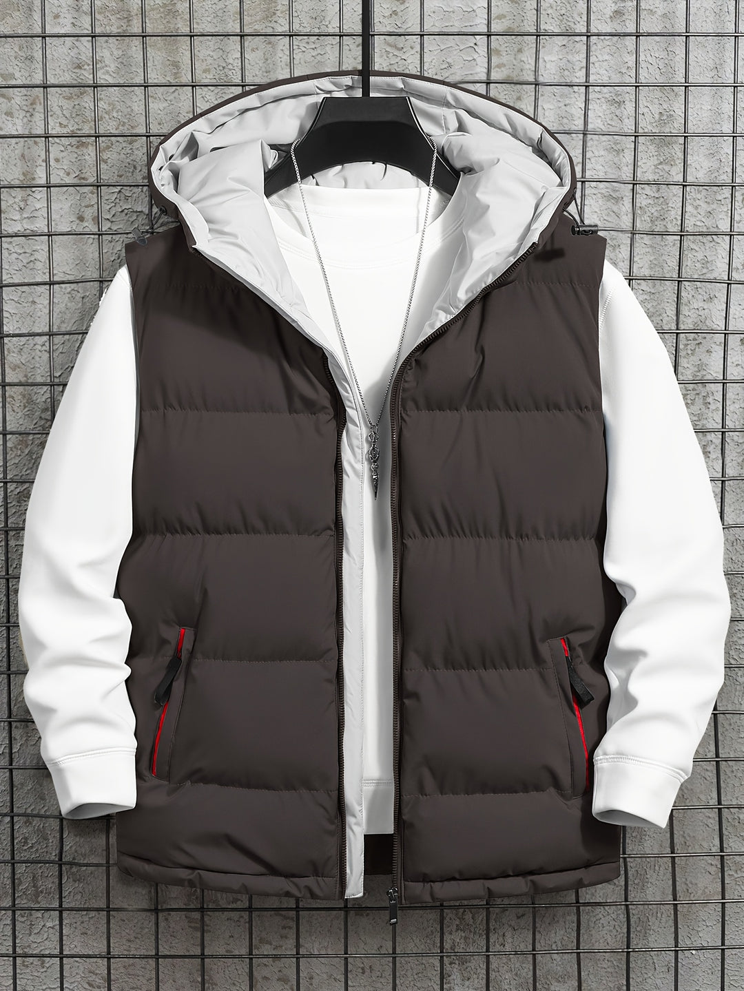 Men's Hooded Vest Thickened Lightweight Stylish Casual Wear