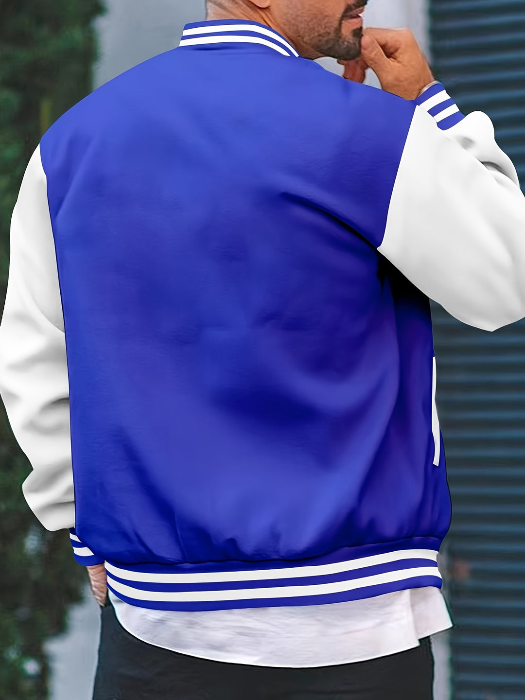 Men's Casual Baseball Jacket Spring Autumn Fashion Button Collar