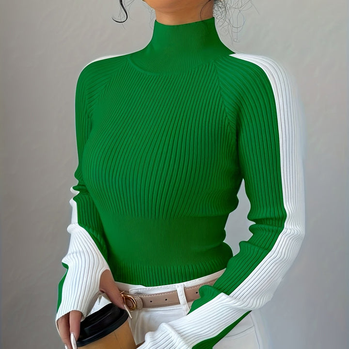 High Neck Turtleneck Layering Top for Fall Winter