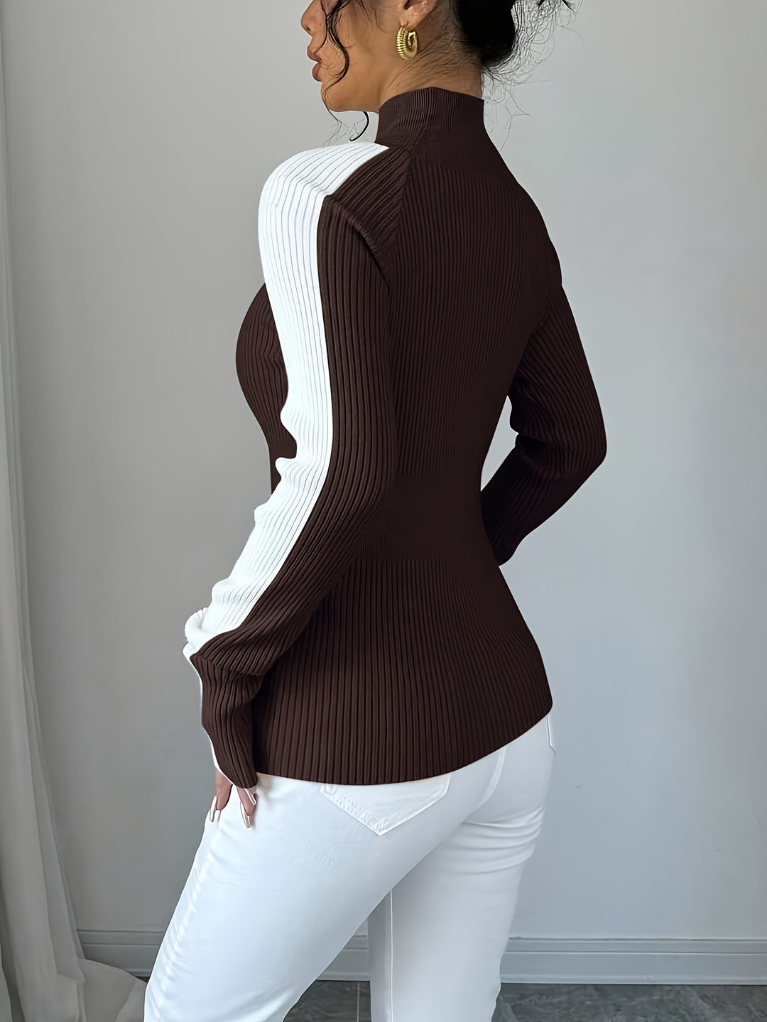 High Neck Turtleneck Layering Top for Fall Winter