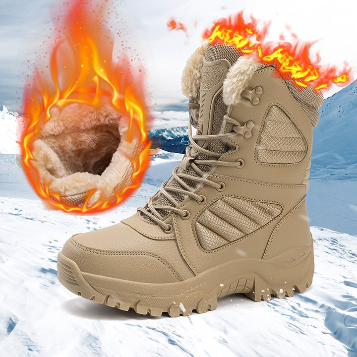 Men's Winter Snow Boots Waterproof Anti-slip Tactical Boots