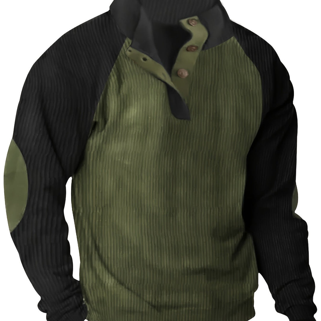 Men's Casual Long-Sleeved Pullover T-Shirt Sweatshirt