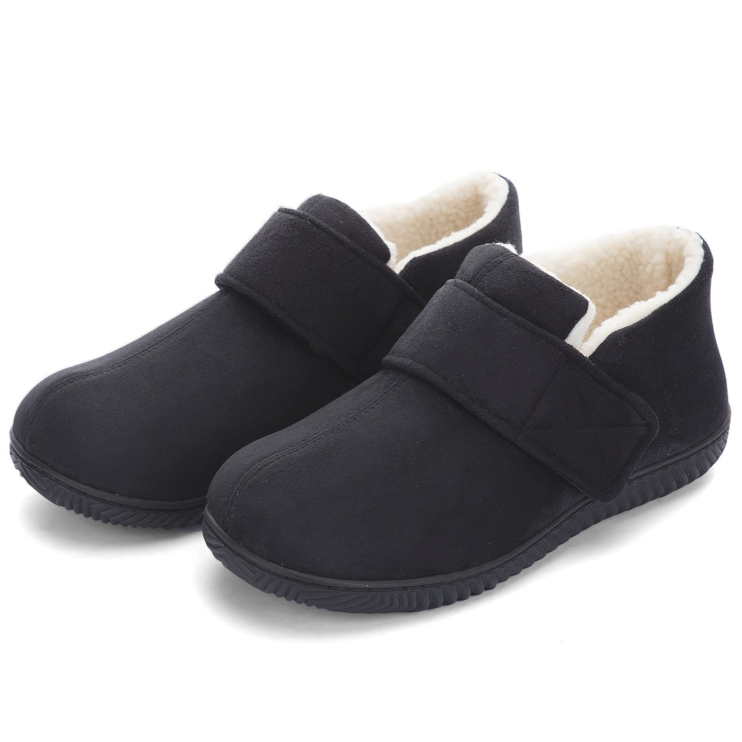 Men's Adjustable Strap Memory Foam Home Shoes with Non-Slip Soles