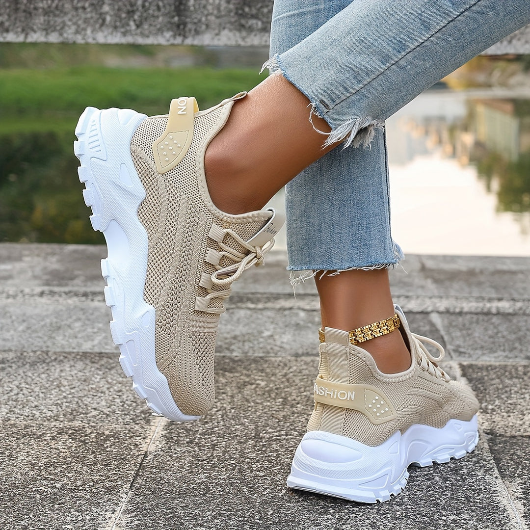 Women's Fashion Knit Sneakers Casual Lightweight Walking Shoes