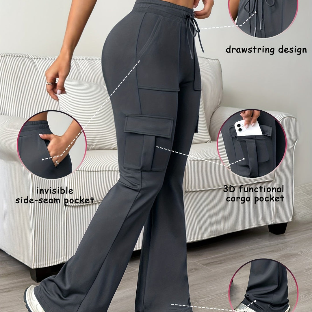 Women's Athletic Cargo Jogger Pants with Slim-Fit Ankle Design