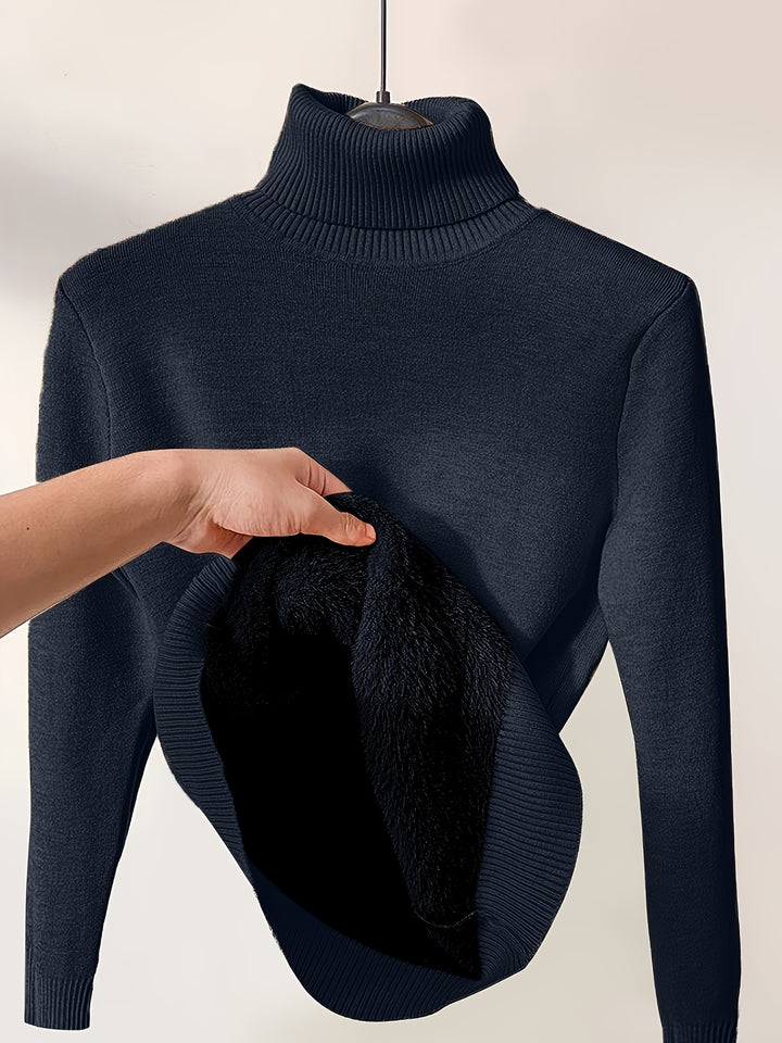 Women's High Neck Turtleneck Sweater Pullover Casual Wear