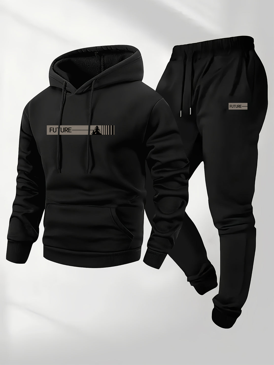 Men's Casual Hoodie and Jogger Pants Set Sportswear Outfit