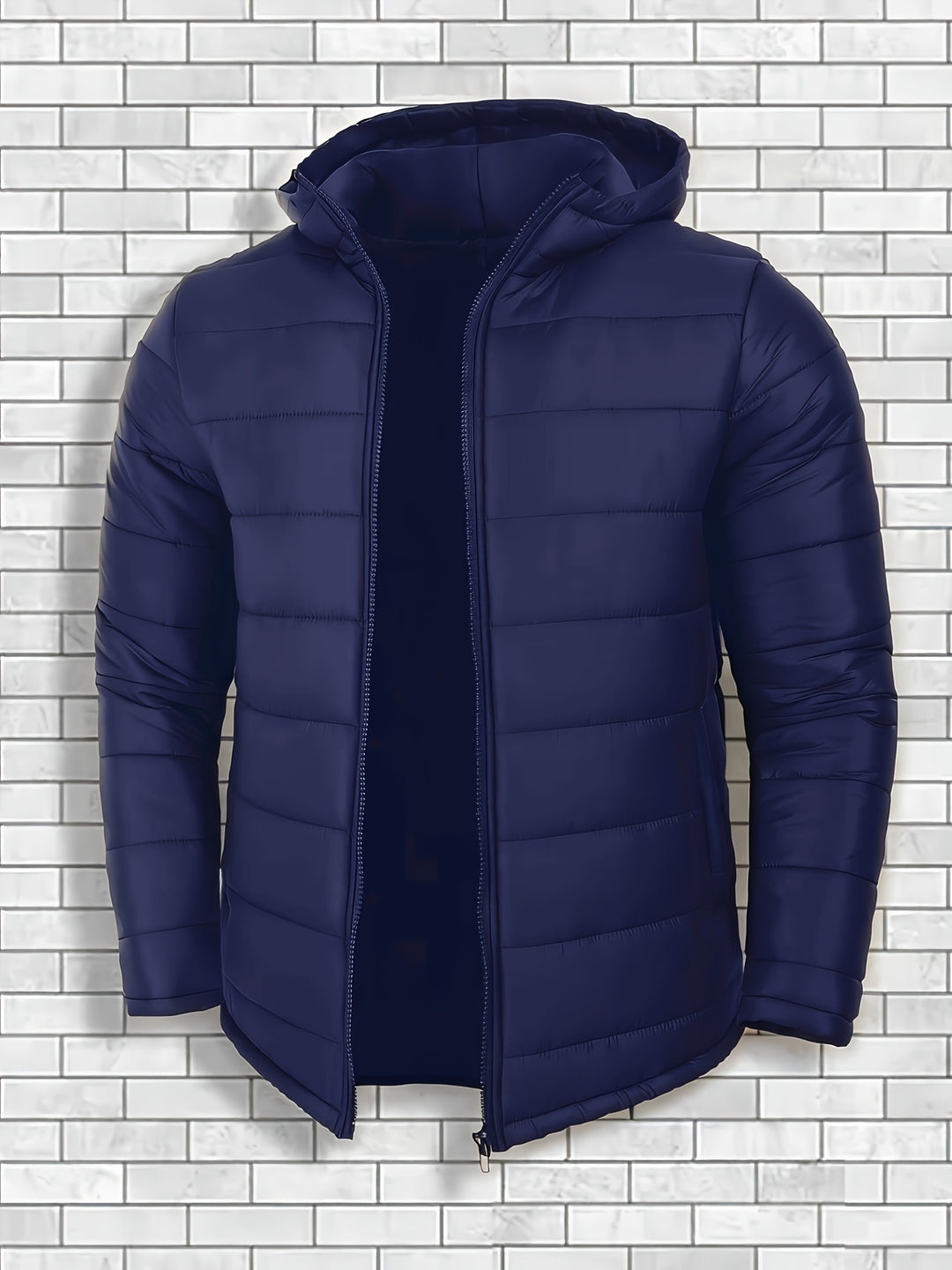 Men's Hooded Windproof Quilted Jacket