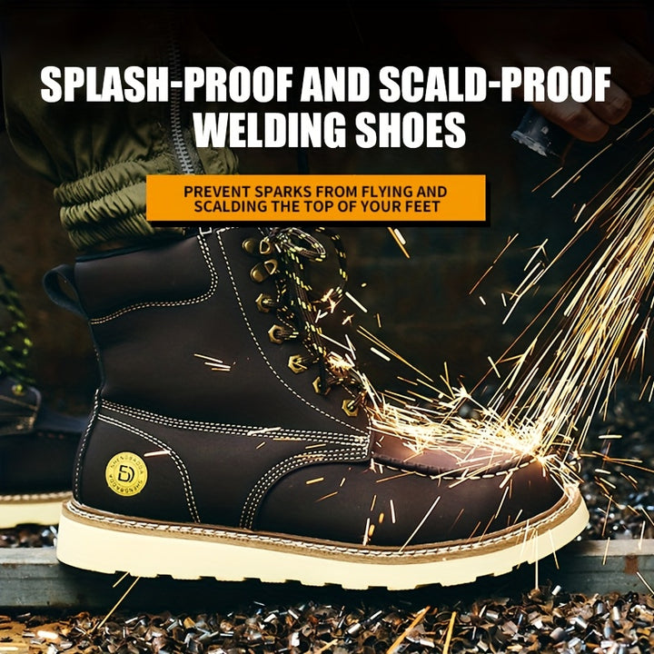 Men's Industrial Footwear Slip Resistant Steel Toe Safety Shoes