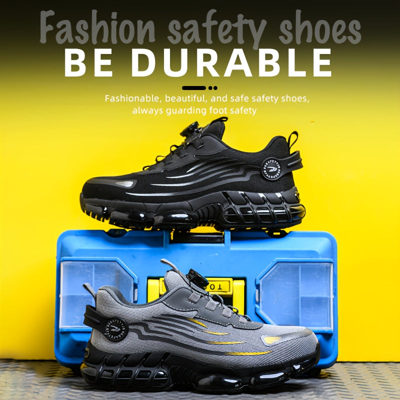 Buttoned Safety Shoes Anti-Crush Anti-Puncture Comfortable Breathable