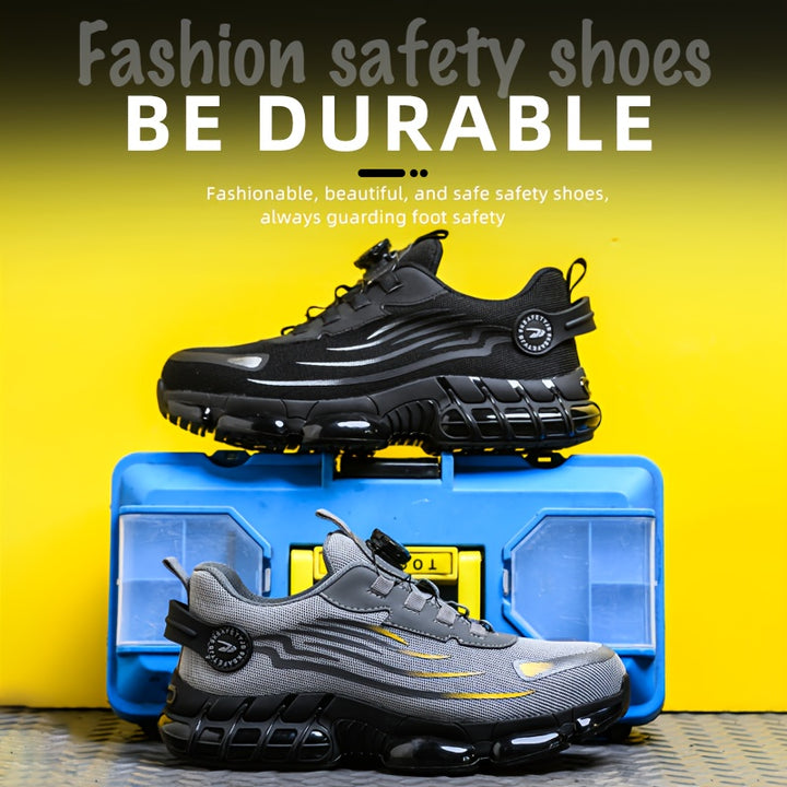 Buttoned Safety Shoes Anti-Crush Anti-Puncture Comfortable Breathable