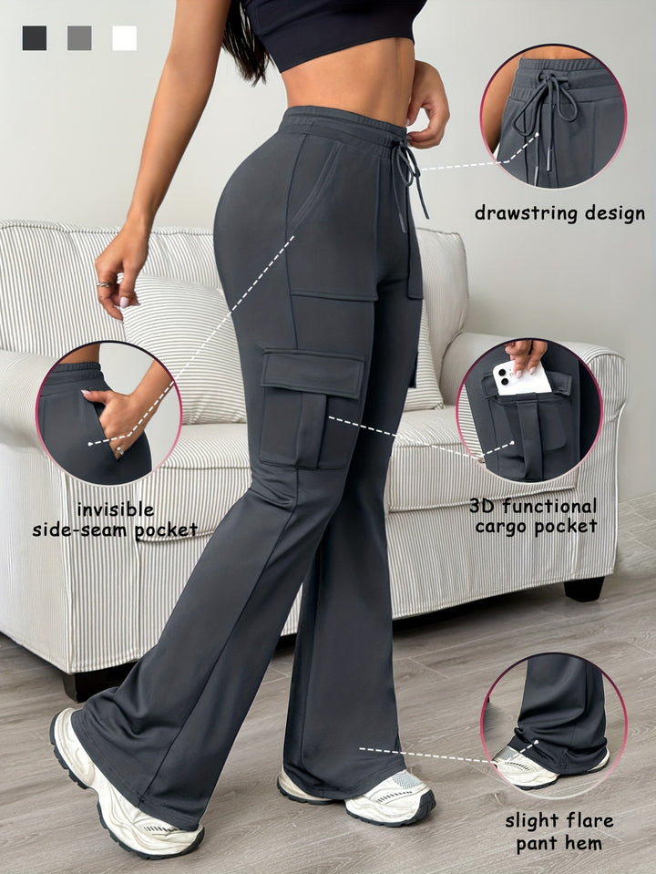 Women's Athletic Cargo Jogger Pants with Slim-Fit Ankle Design