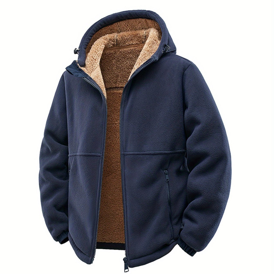Men's Hooded Cardigan Jacket for Cold Weather