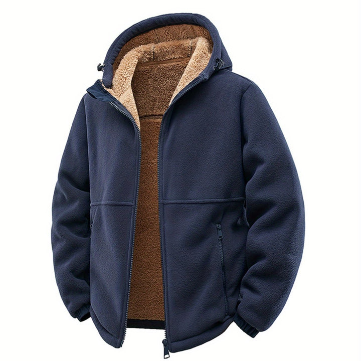 Men's Hooded Cardigan Jacket for Cold Weather