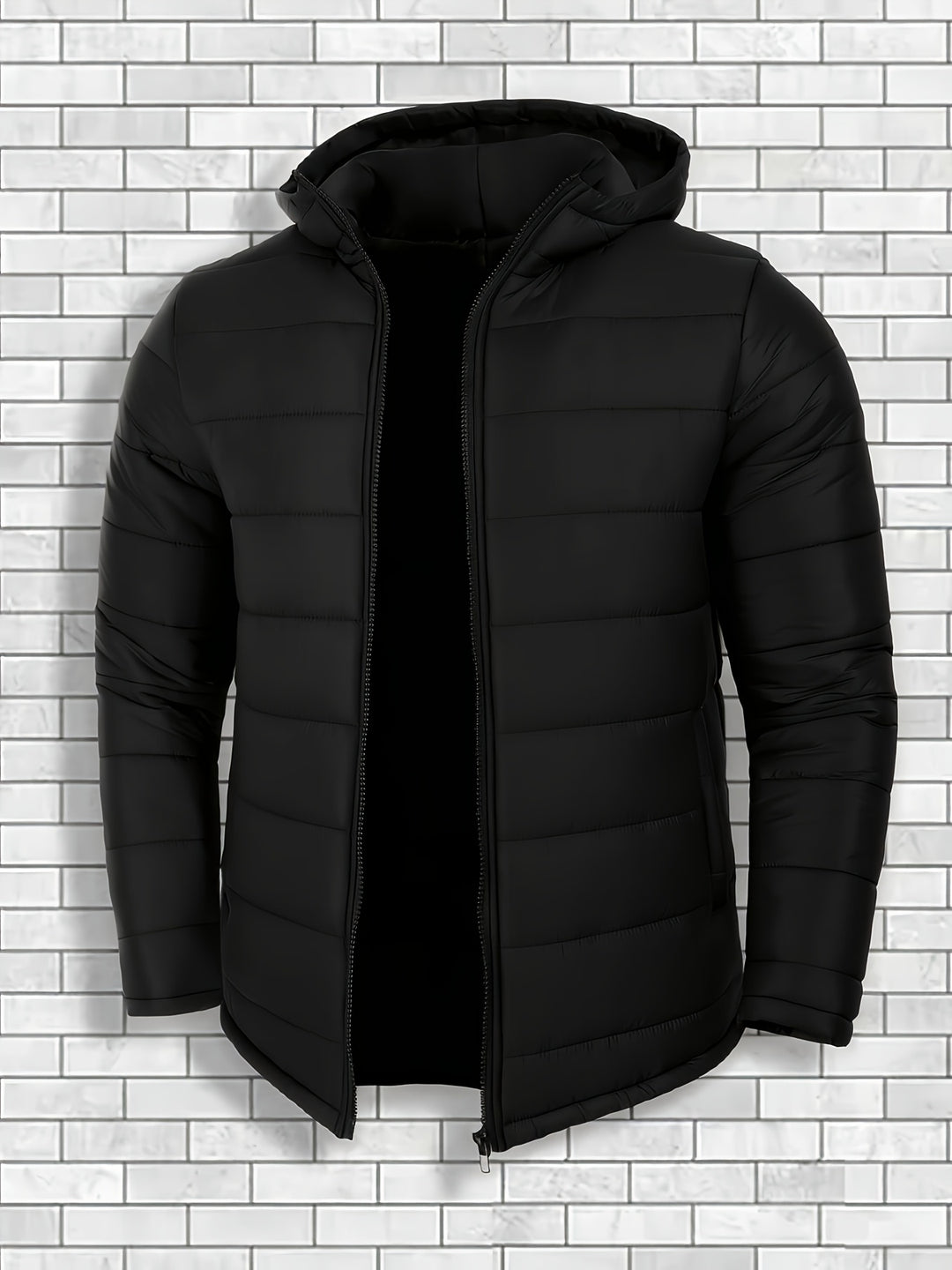 Men's Hooded Windproof Quilted Jacket