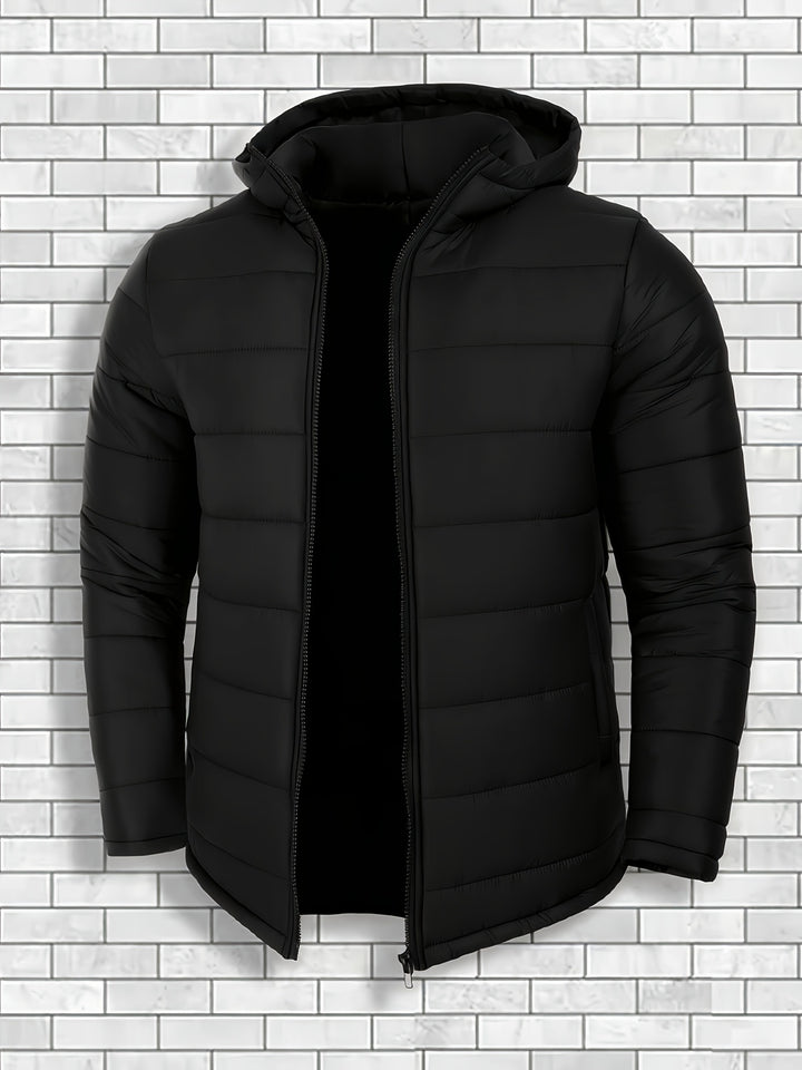 Men's Hooded Windproof Quilted Jacket