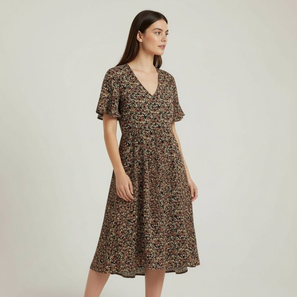 B Unique Fashions Women’s Floral Midi Dress