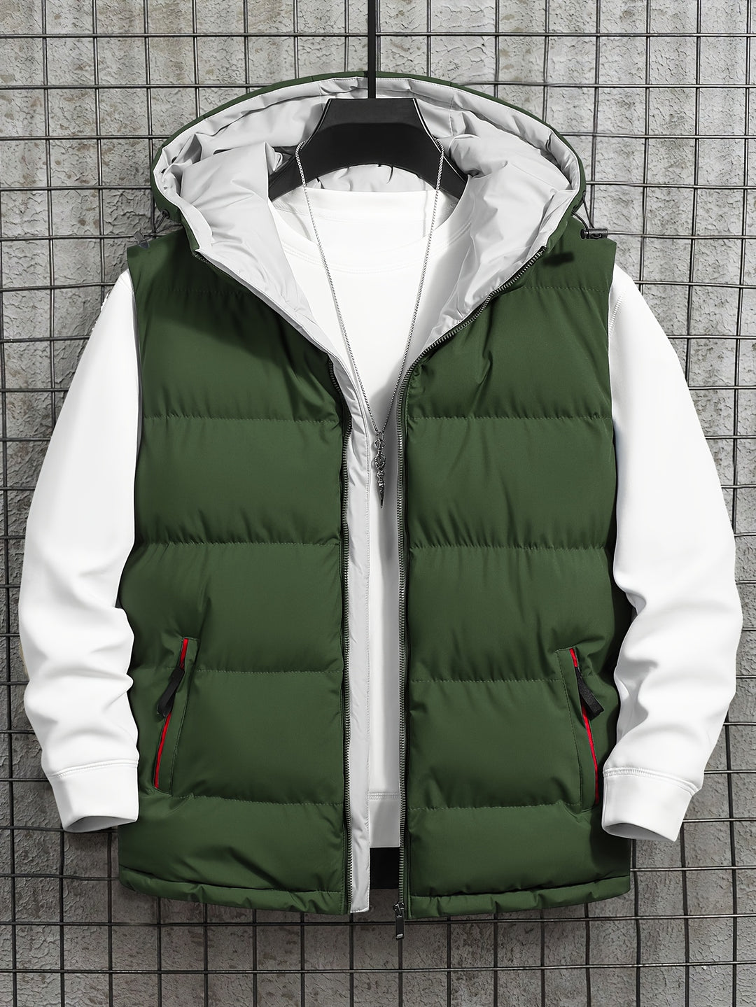 Men's Hooded Vest Thickened Lightweight Stylish Casual Wear