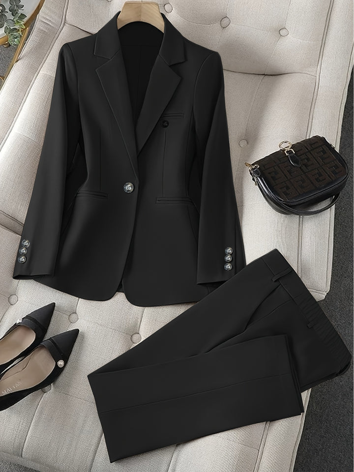 Two-Piece Suit Set with Waistcoat and Matching Pants