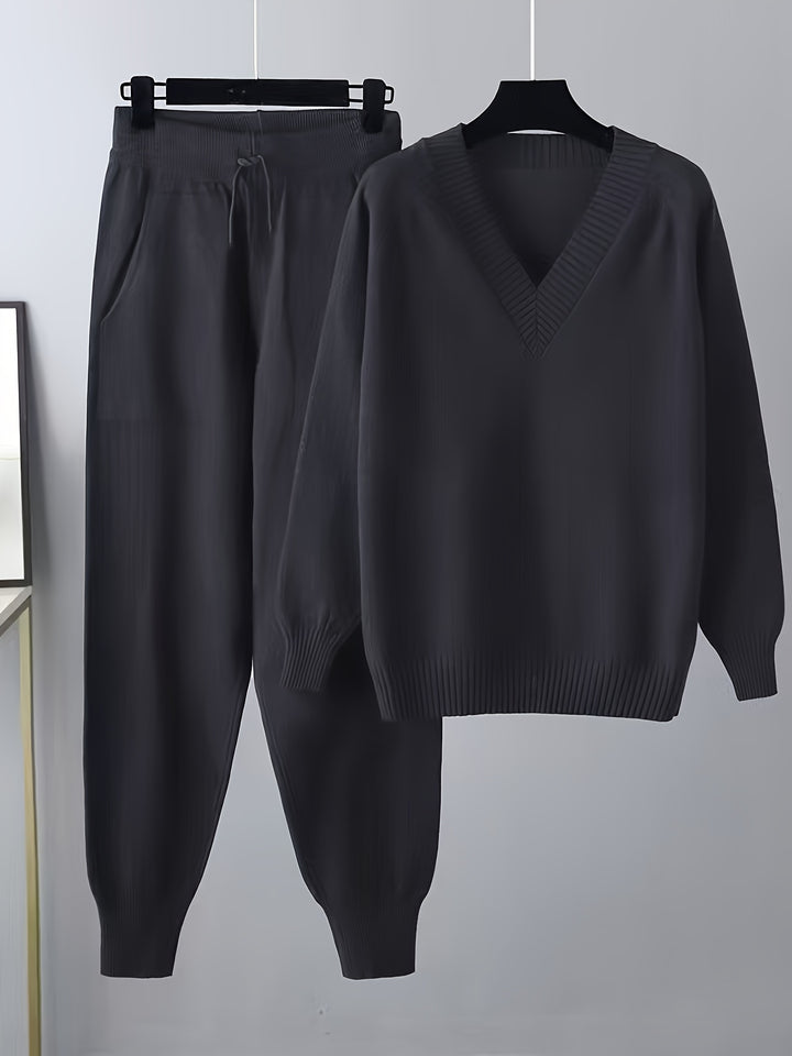 Stylish Ladies Casual Sweater and Pants Set