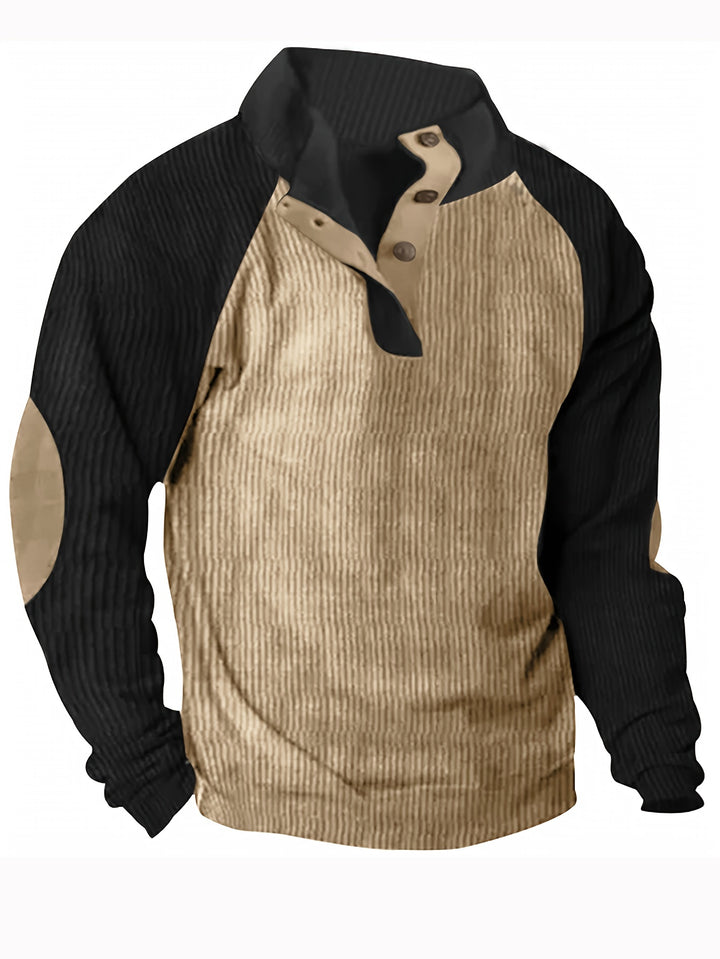 Men's Casual Long-Sleeved Pullover T-Shirt Sweatshirt