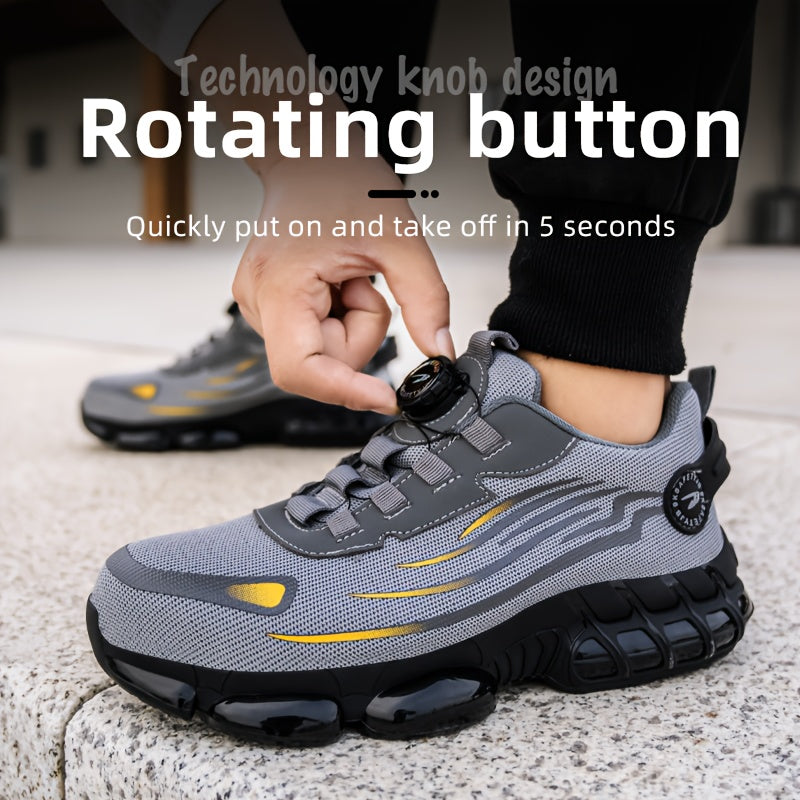 Buttoned Safety Shoes Anti-Crush Anti-Puncture Comfortable Breathable