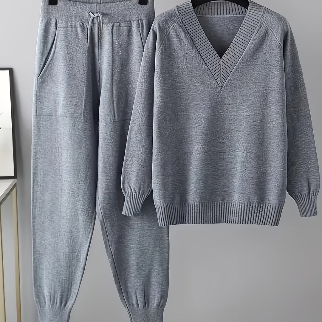 Stylish Ladies Casual Sweater and Pants Set