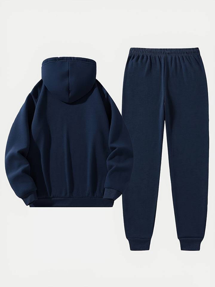 Men's Casual Hoodie and Jogger Pants Set Sportswear Outfit