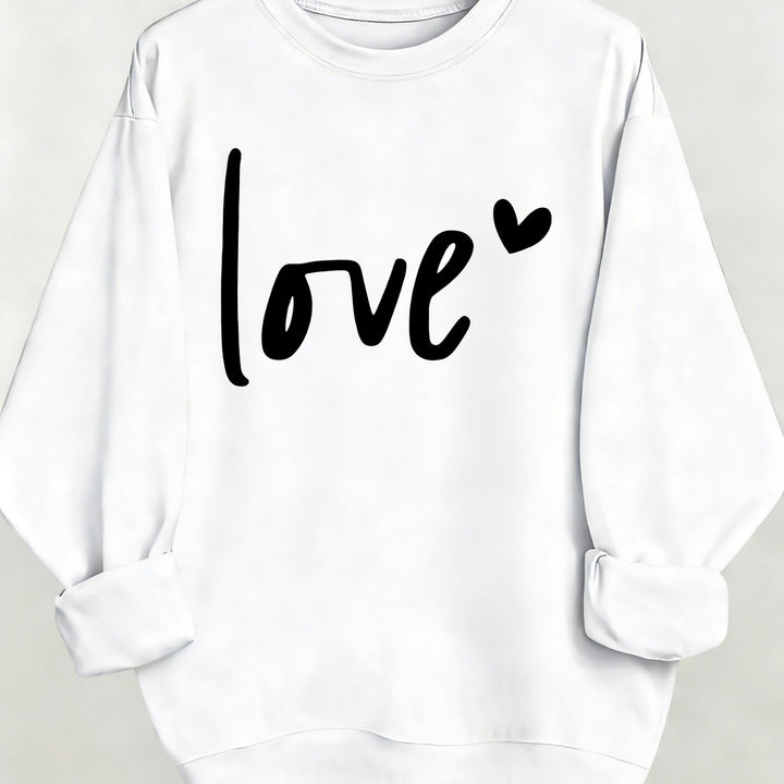 Women's Casual Fashion Sweatshirt Crew Neck Letter Pattern