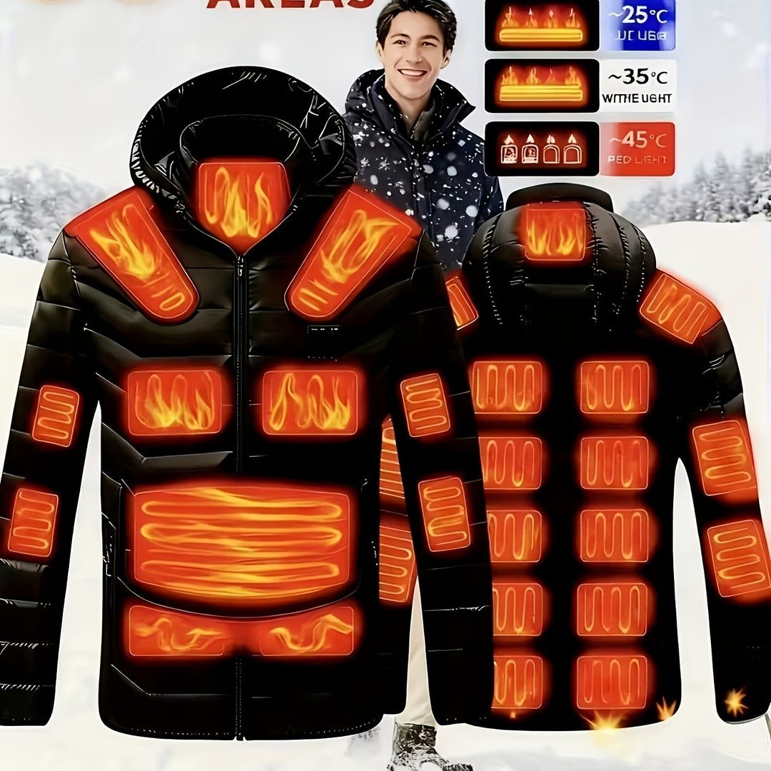 Heated Jacket for Men and Women with USB Power and Heating Zones