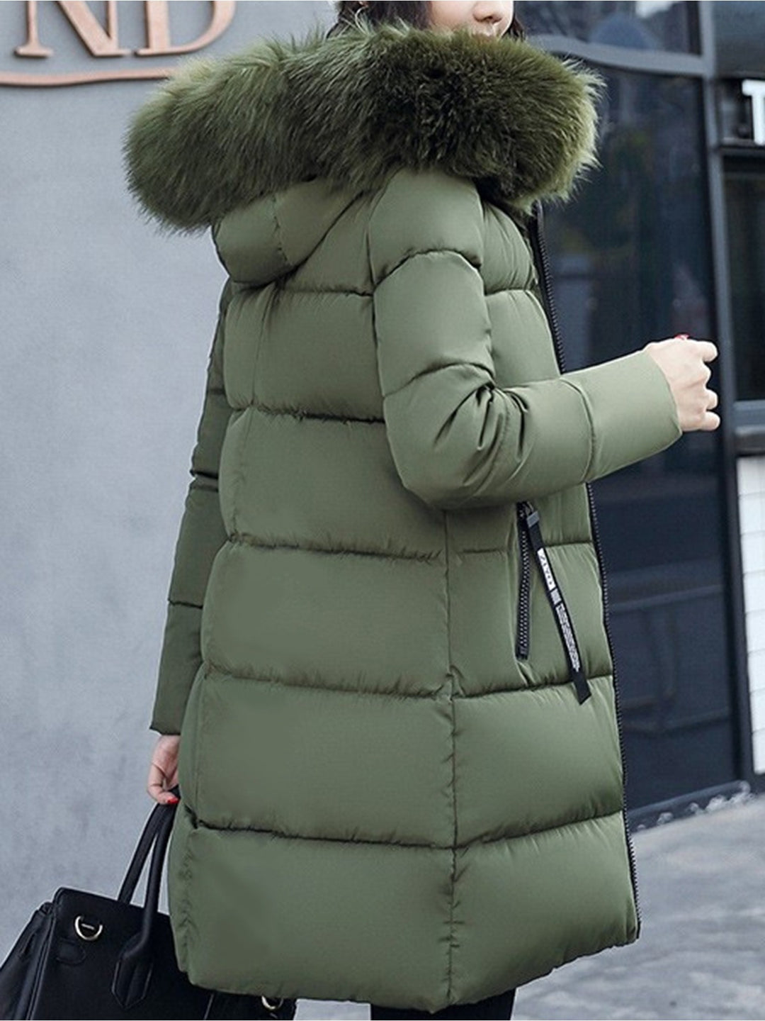 Women's Winter Coat, Elegant Fashion, Full Zip Closure, Long Sleeve