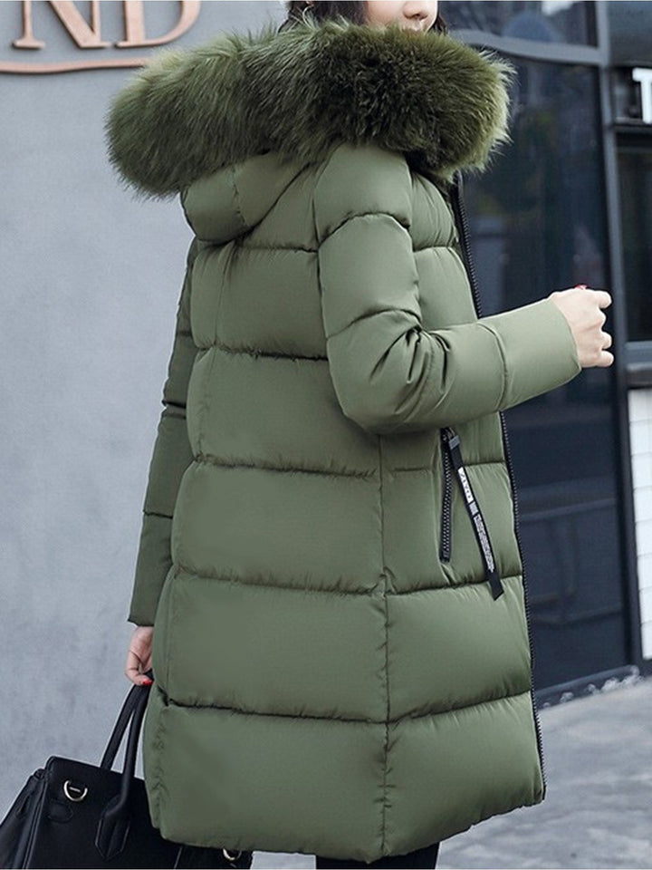 Women's Winter Coat, Elegant Fashion, Full Zip Closure, Long Sleeve