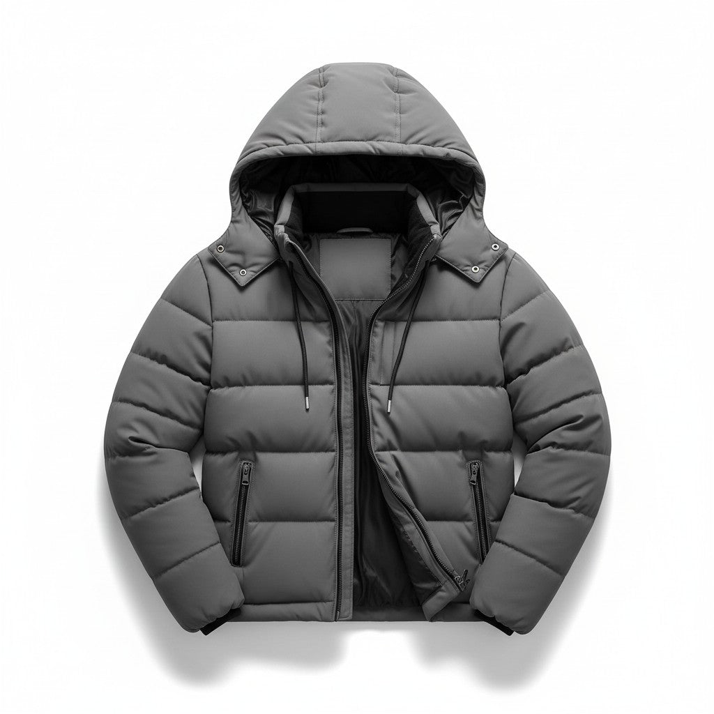 B Unique Fashions Men’s Lightweight Padded Puffer Jacket with Hood
