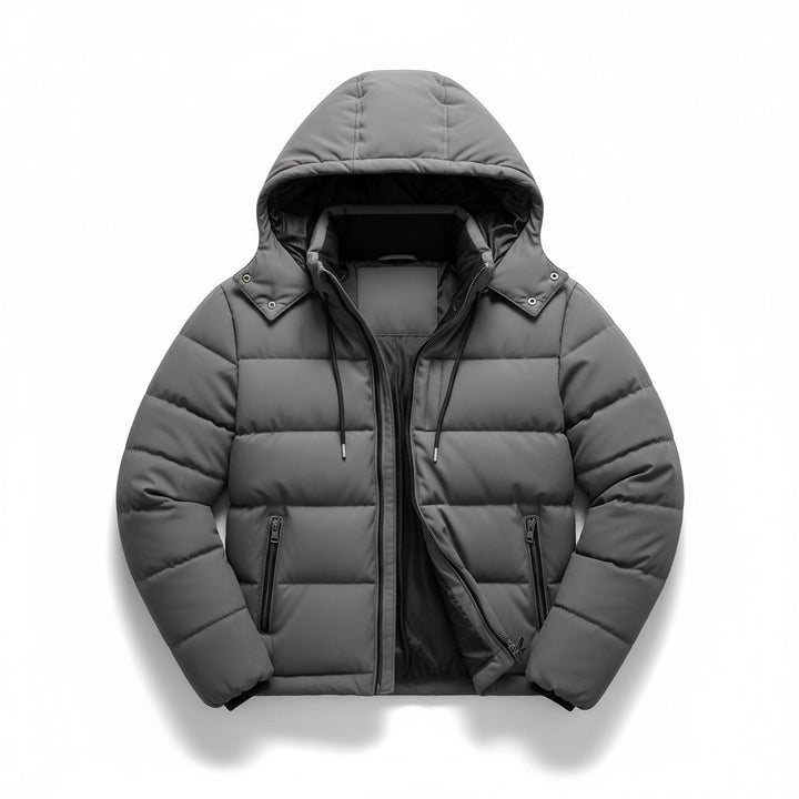 B Unique Fashions Men’s Lightweight Padded Puffer Jacket with Hood